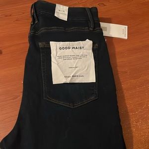 Dark wash good American good waist jeans